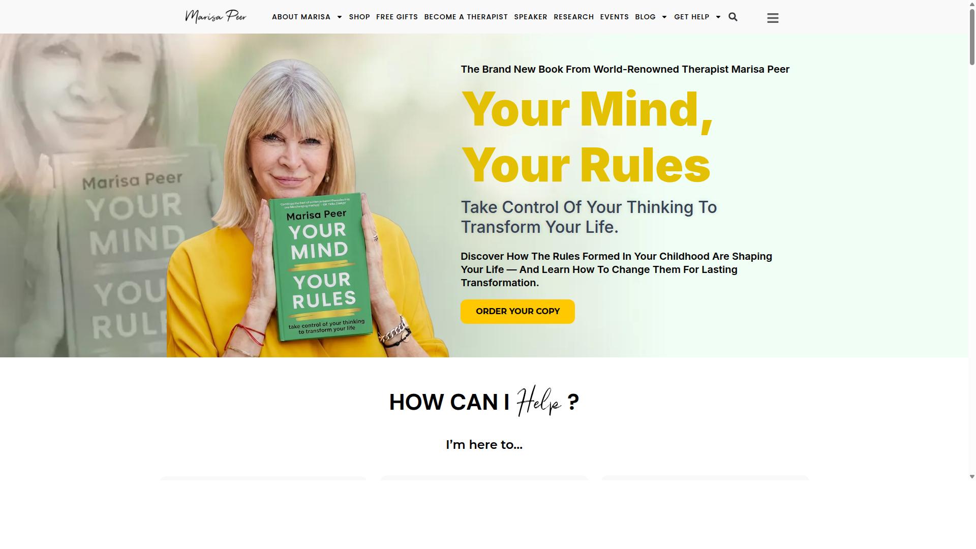 Marisa Peer website